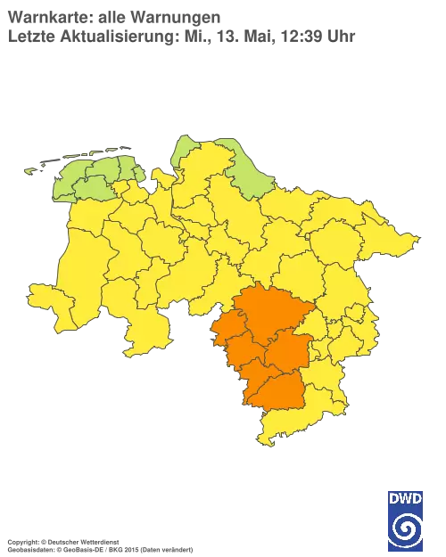Aktuelle Wetterwarnungen für %region%