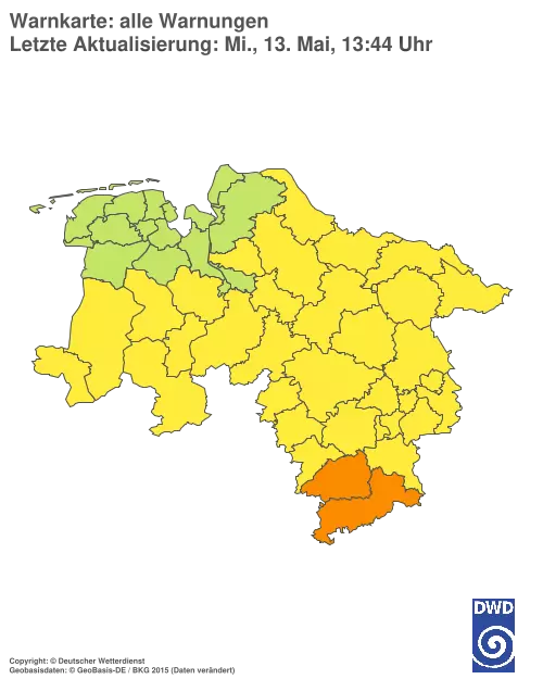 Aktuelle Wetterwarnungen für %region%