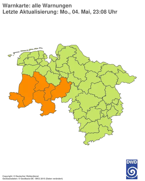 Aktuelle Wetterwarnungen für %region%