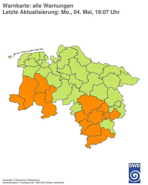 Aktuelle Wetterwarnungen für %region%